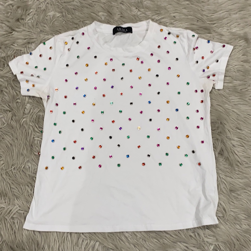 Akira Short sleeved Gemmed top